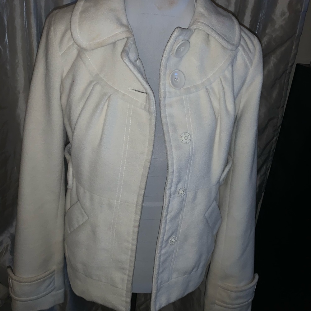 Ladies cream wool coat